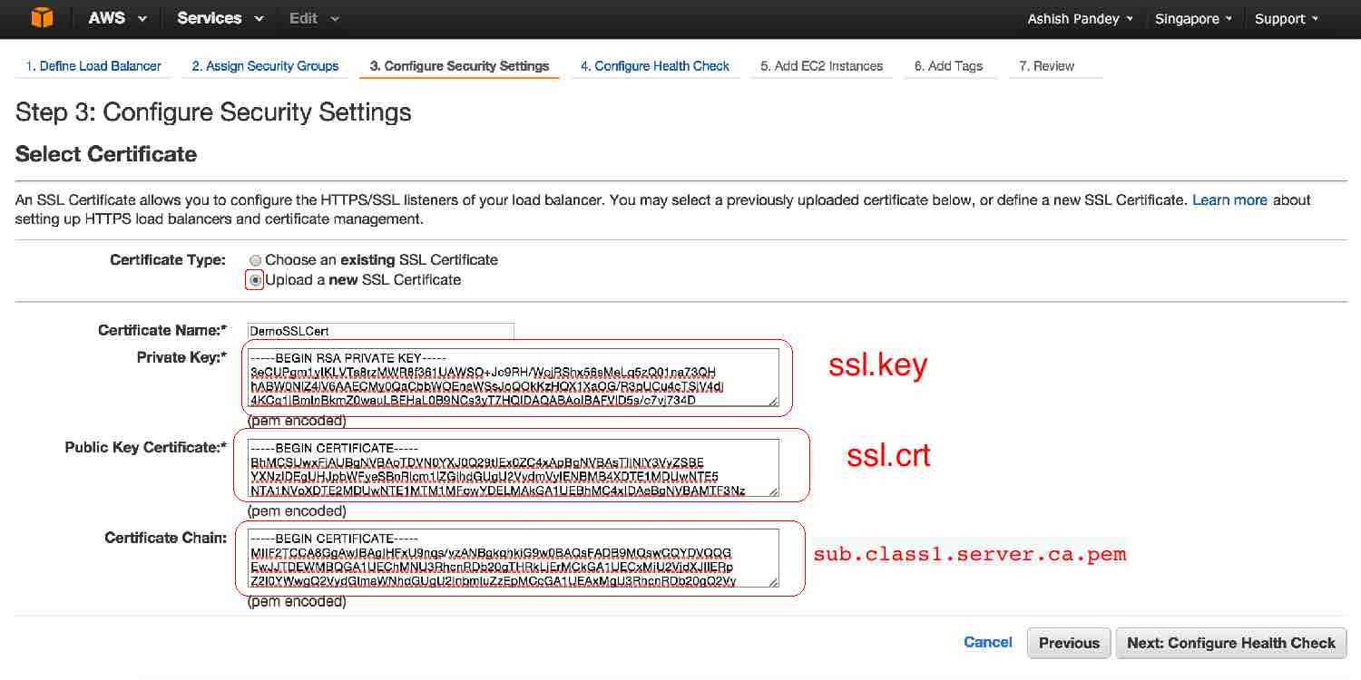 SSL certificate details